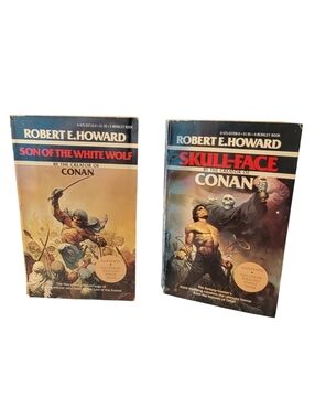 (2) 1978 Robert E. Howard Paperback Books + Posters Fantasy Conan Creator